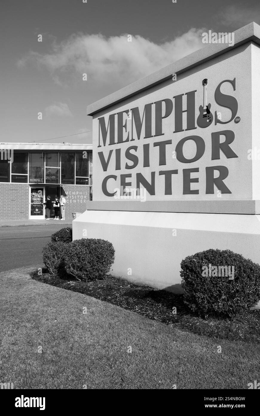 Memphis Visitor Center signe dans le Tennessee, États-Unis. Banque D'Images