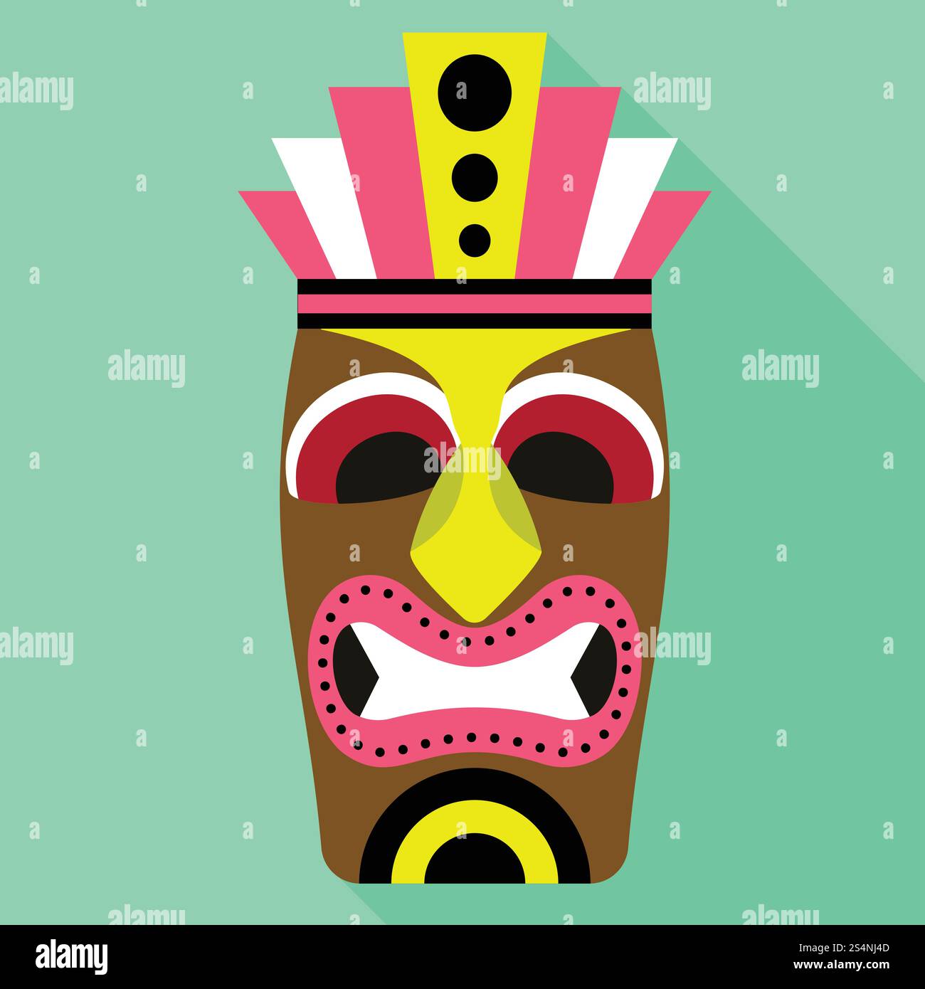 Icône d'idole tiki antique. Illustration plate de l'ancienne icône vectorielle tiki idole pour la conception de sites Web. Icône d'idole tiki antique, style plat Illustration de Vecteur