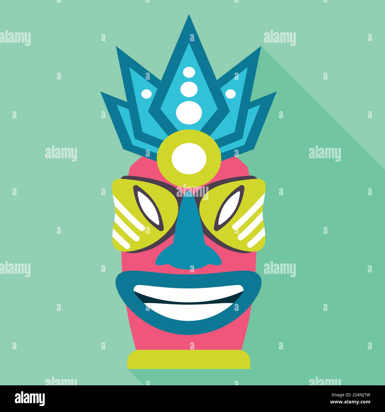 Icône totem idole. Illustration plate de l'icône vectorielle totem idole pour la conception Web. Icône totem idole, style plat Illustration de Vecteur