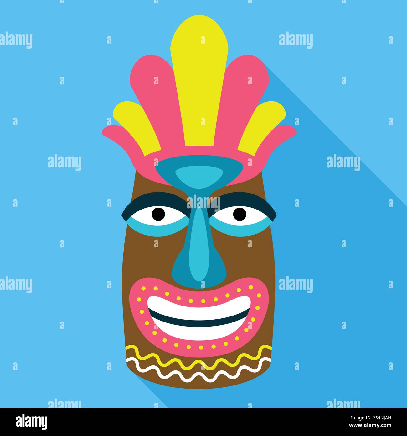 Icône d'idole Tahiti. Illustration plate de l'icône vectorielle de tahiti idole pour la conception Web. Icône d'idole Tahiti, style plat Illustration de Vecteur