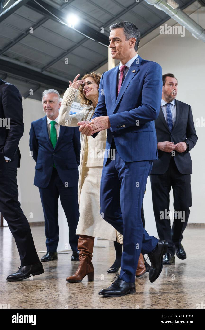 Le Président du Gouvernement, Pedro Sanchez, intervient lors du forum 'logement, cinquième pilier de l'Etat-providence', organisé par le Ministère du Hou Banque D'Images