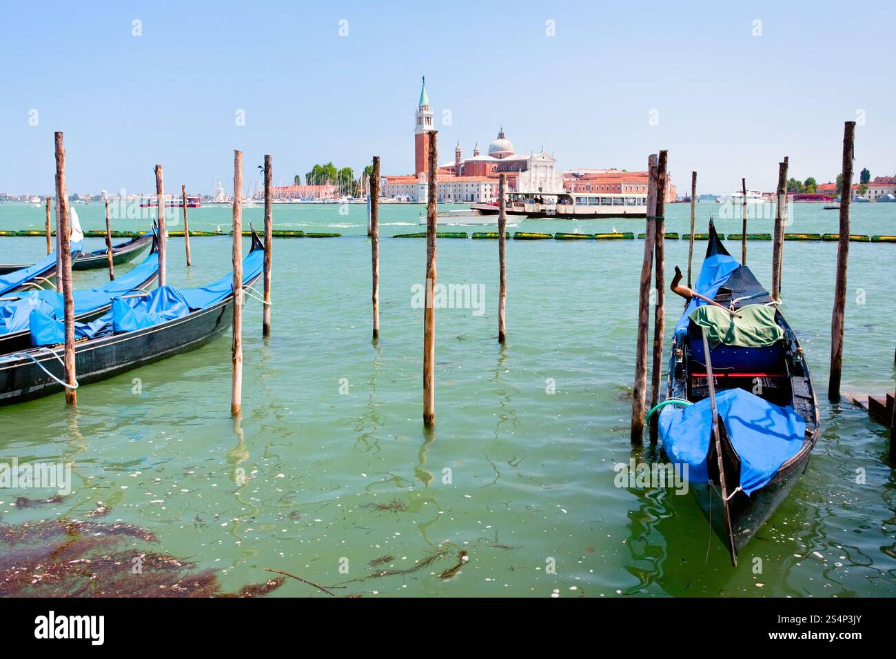 Vue sur San Giorgio Maggiore San Marco par Canal, Venice, Italy Banque D'Images