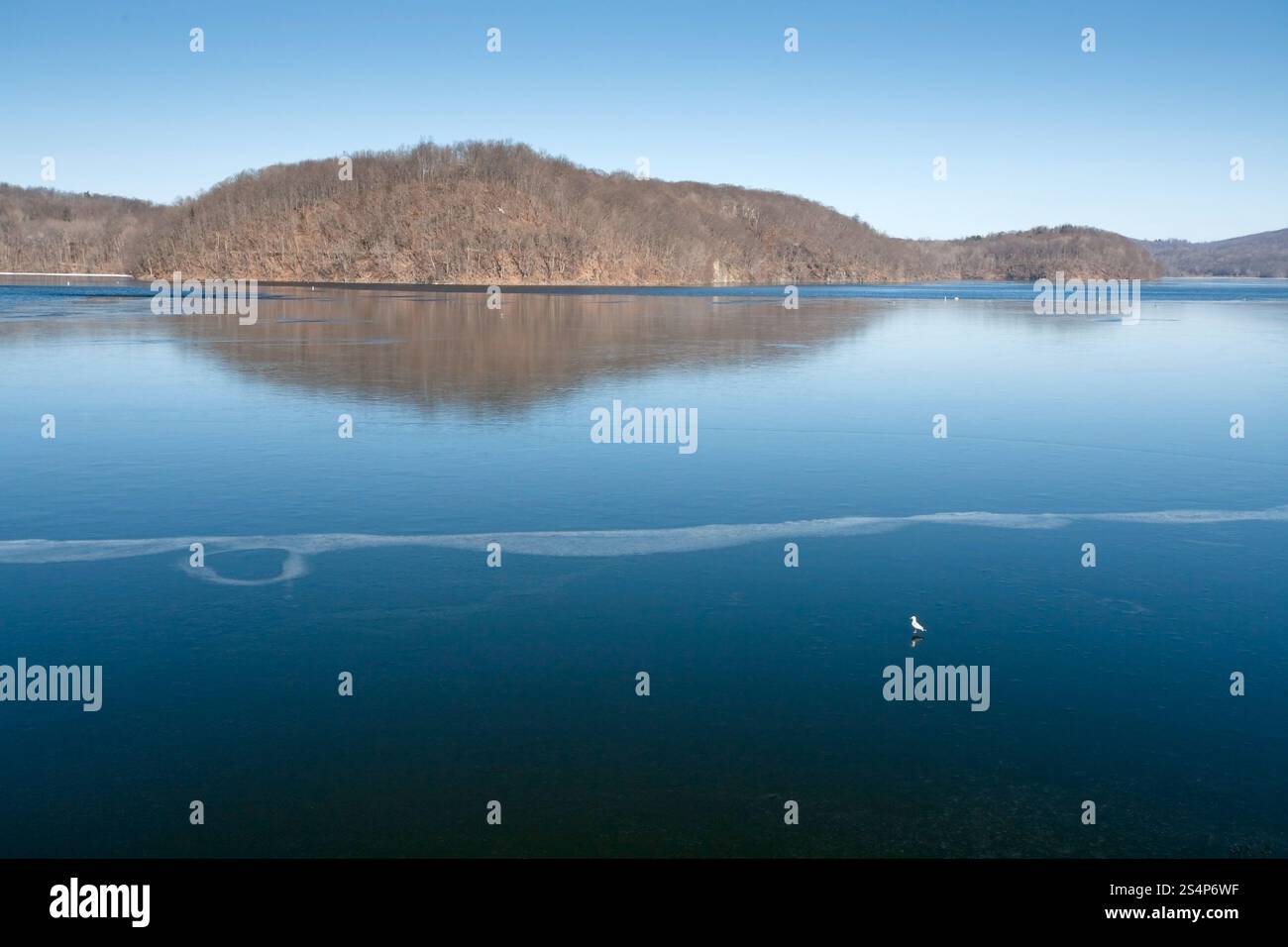 Rivière Croton gelée Banque D'Images