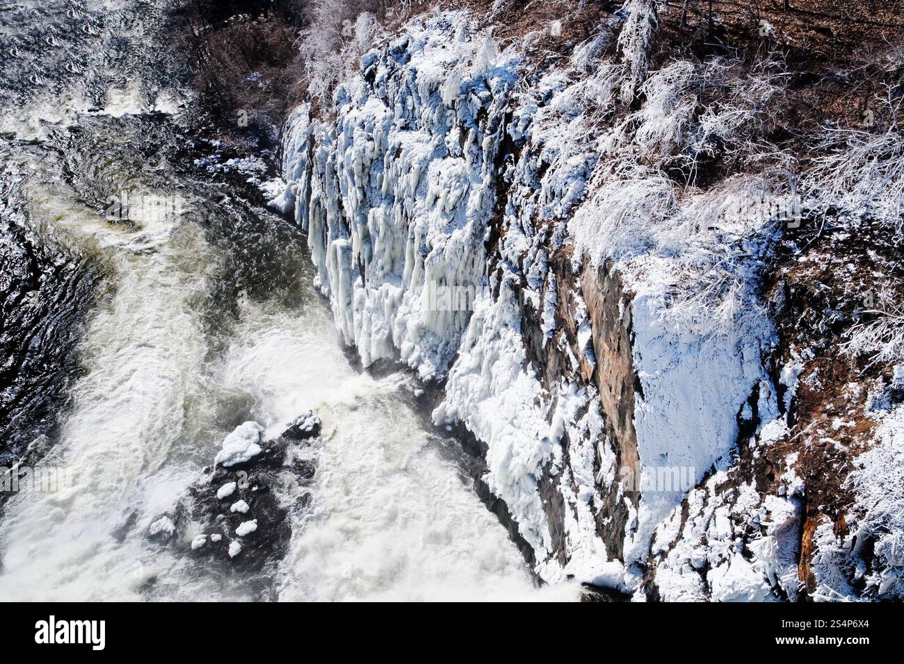 Canyon de la rivière Croton en hiver Banque D'Images