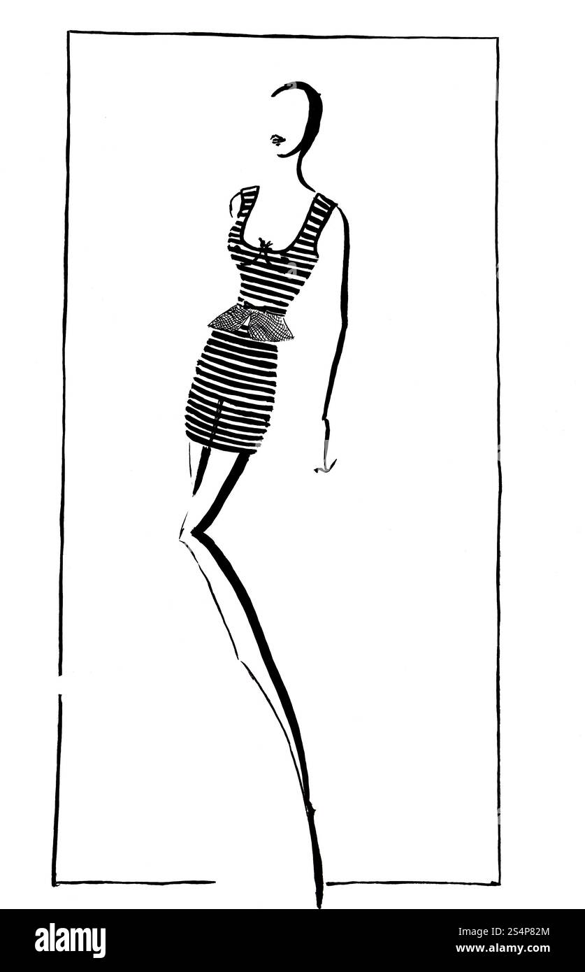 De la mode du 20e siècle - robe d'été courte en 90e années Banque D'Images