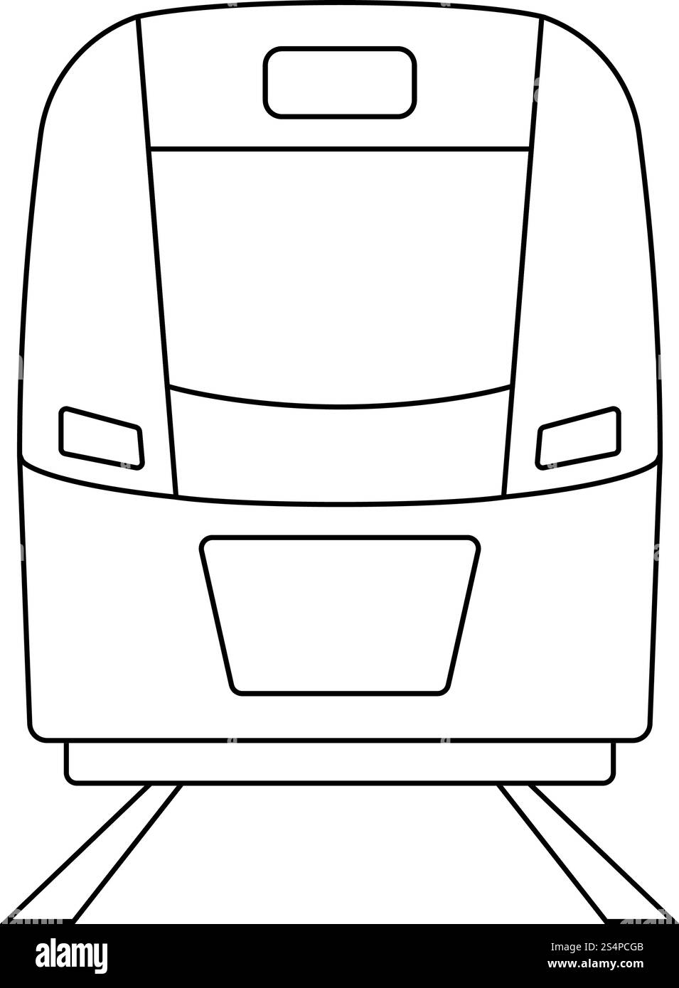L'icône de train. Contours Design Simple. Vector Illustration. Illustration de Vecteur
