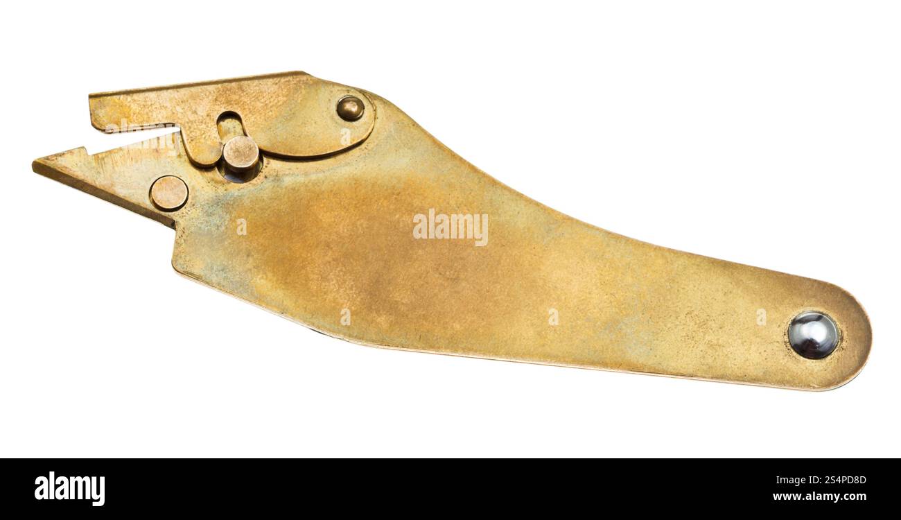 Couteau fourrure isolé sur fond blanc Banque D'Images