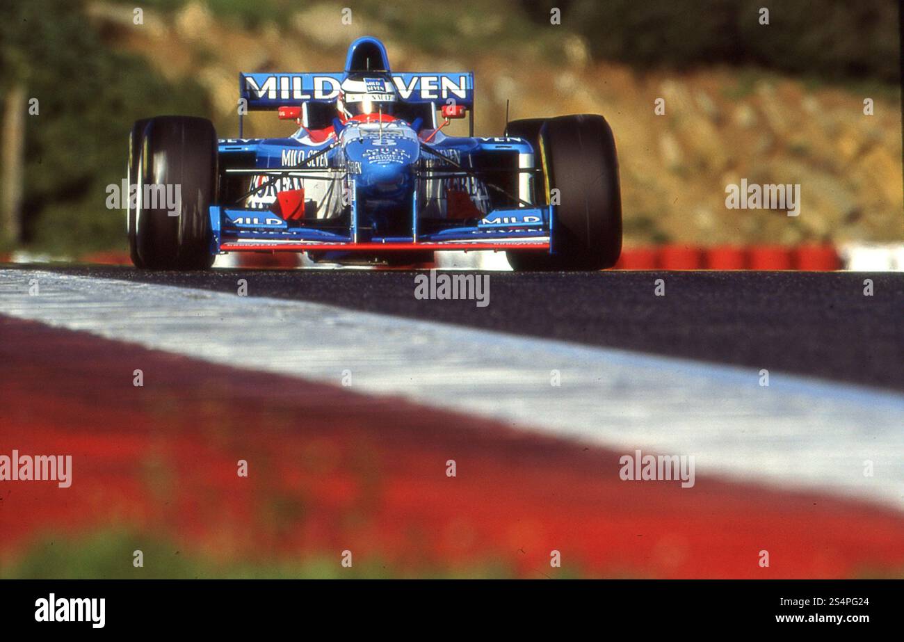 Gerhard Berger, pilote autrichien de F1 sur Benetton Renault, 1997 Banque D'Images