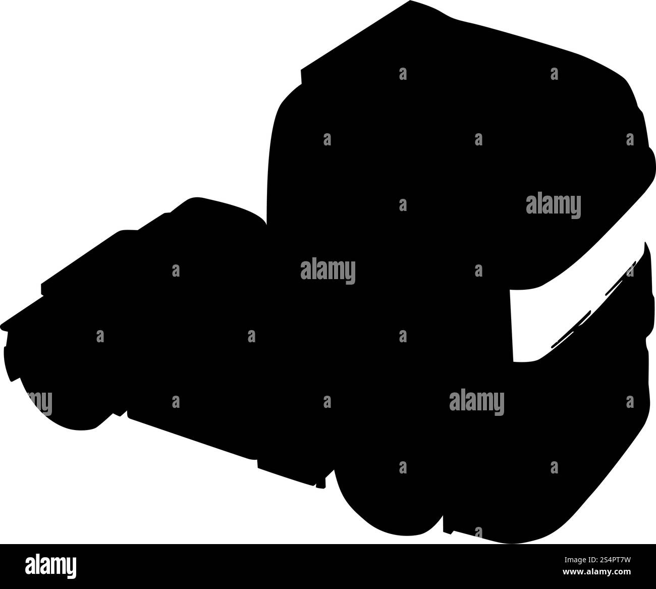 Silhouette du camion. Lissage extrêmement détaillé. Illustration vectorielle.. jeu de camions Illustration de Vecteur