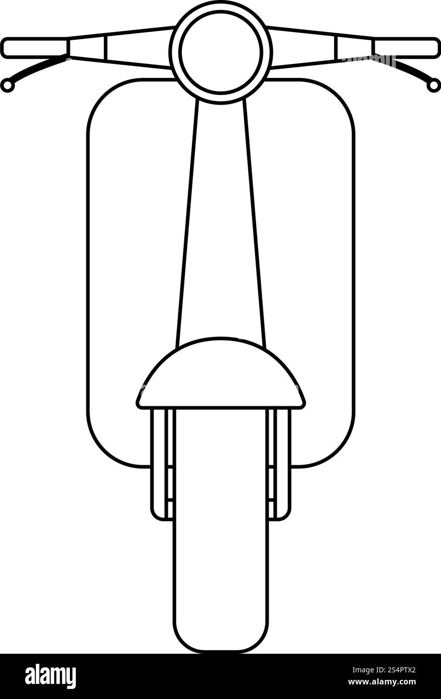 L'icône de scooter. Contours Design Simple. Vector Illustration. Illustration de Vecteur