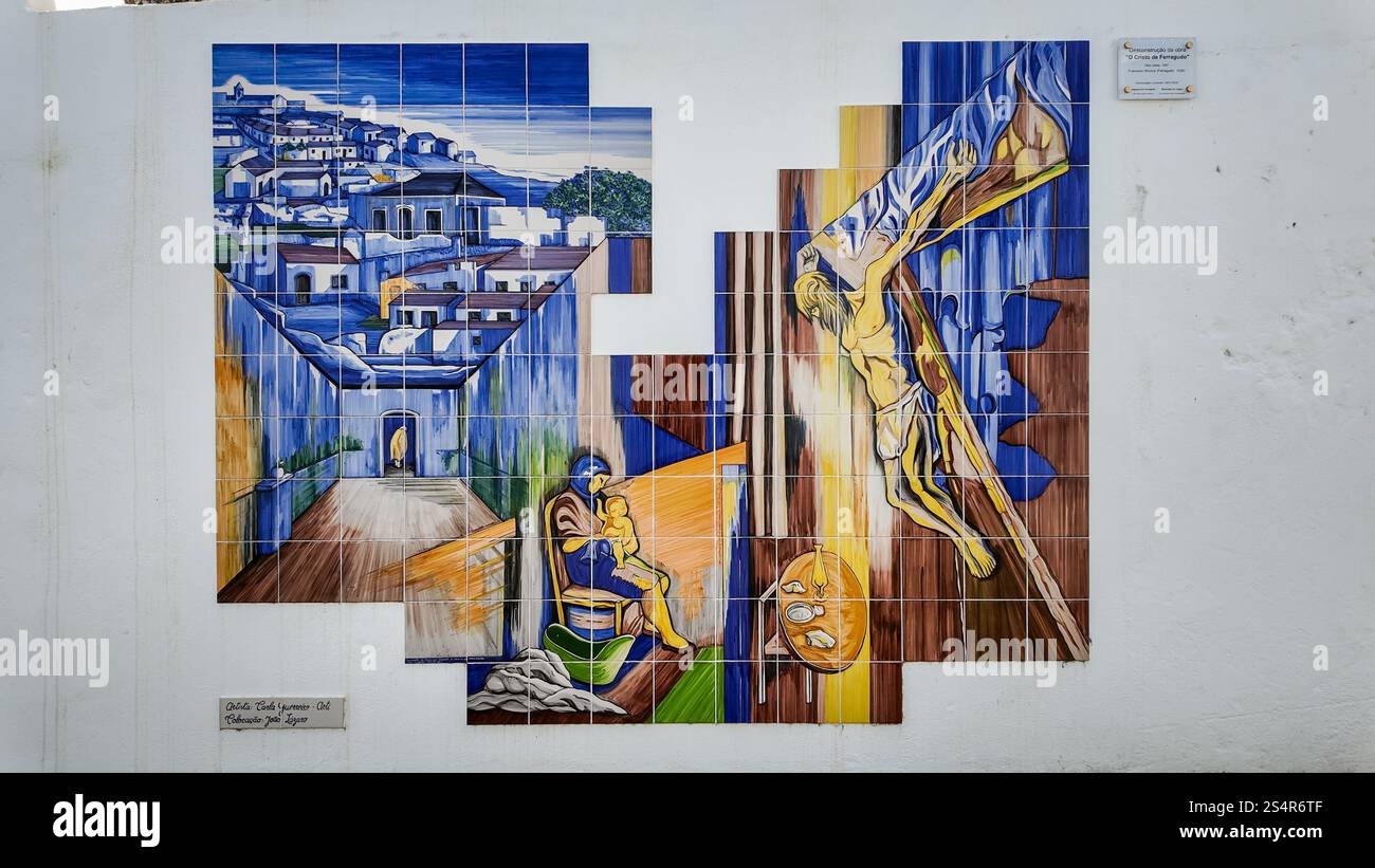 Œuvre d'art en plein air à Ferragudo Banque D'Images