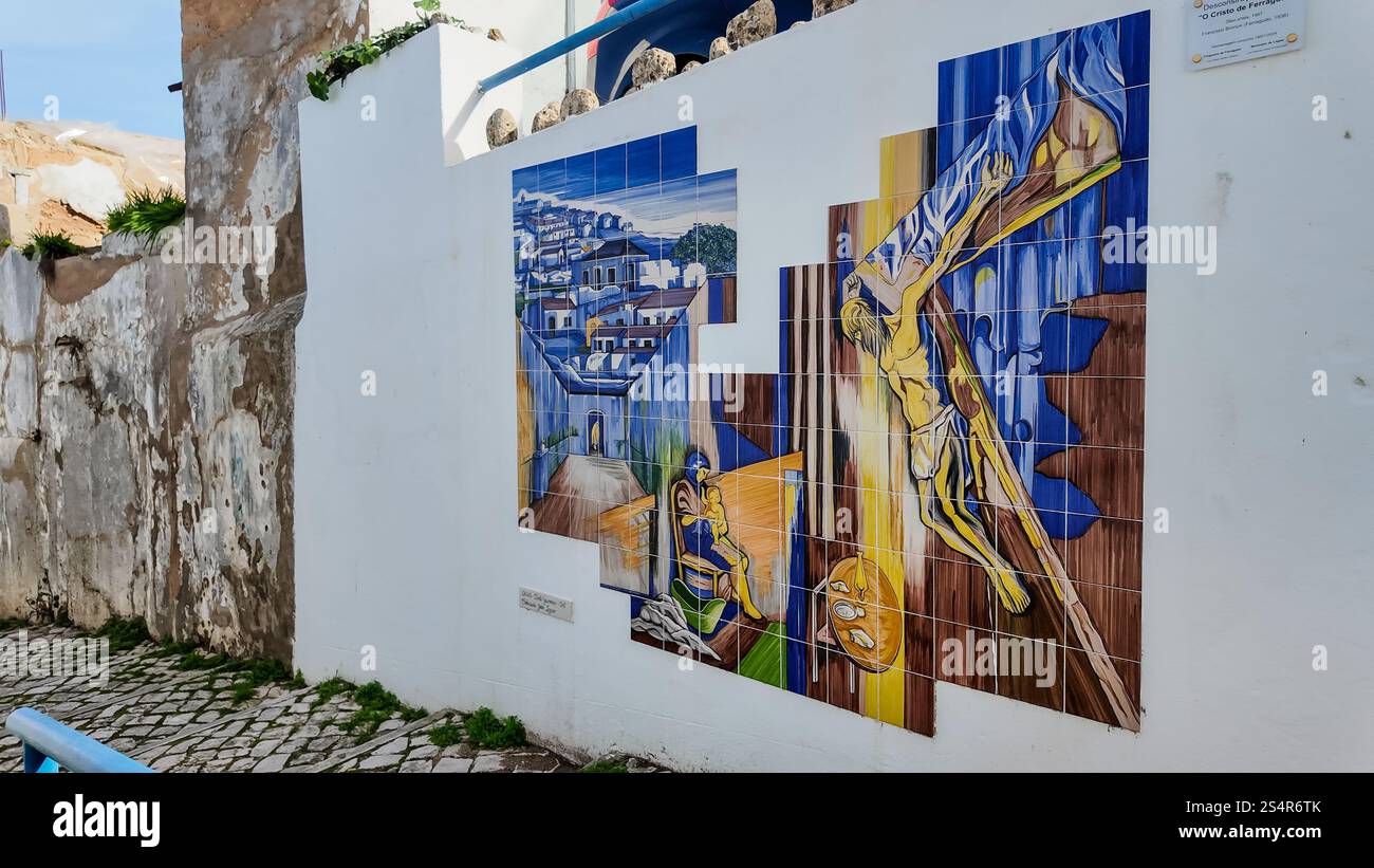 Œuvre d'art en plein air à Ferragudo Banque D'Images