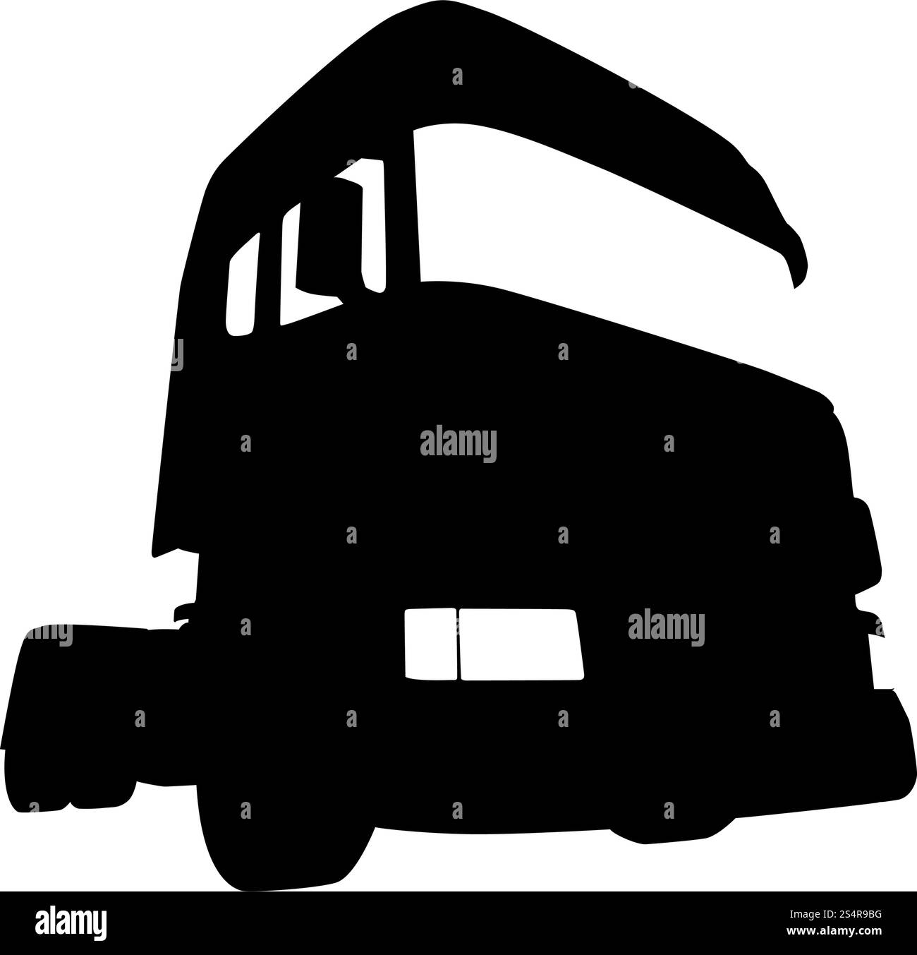 Silhouette du camion. Lissage extrêmement détaillé. Illustration vectorielle.. jeu de camions Illustration de Vecteur