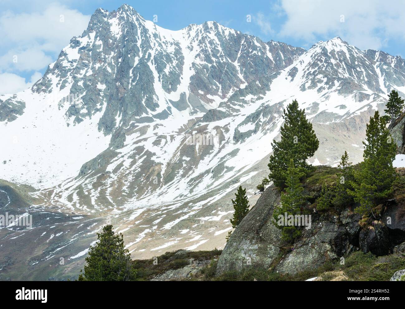 Paysage de montagne Alpes d'été (Autriche). Banque D'Images