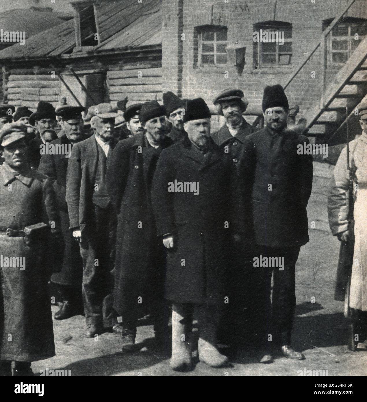 L'arrestation des ministres du gouvernement d'Alexandre Koltchak pendant la guerre civile russe, Irkoutsk 1920 Banque D'Images