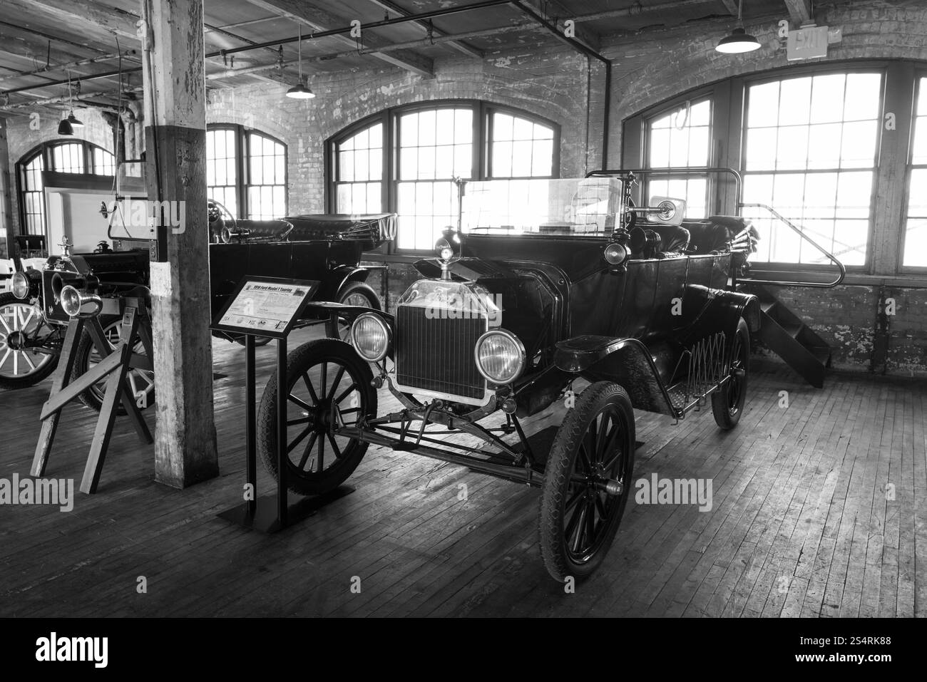 1916 Ford Model T Touring exposé au Ford Piquette Avenue Plant Museum, Detroit Michigan USA Banque D'Images