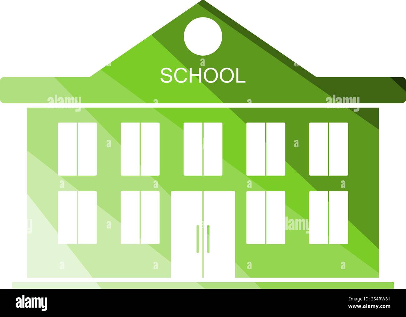 Icône de l'école. La conception de l'échelle de couleur à plat. Vector Illustration. Illustration de Vecteur