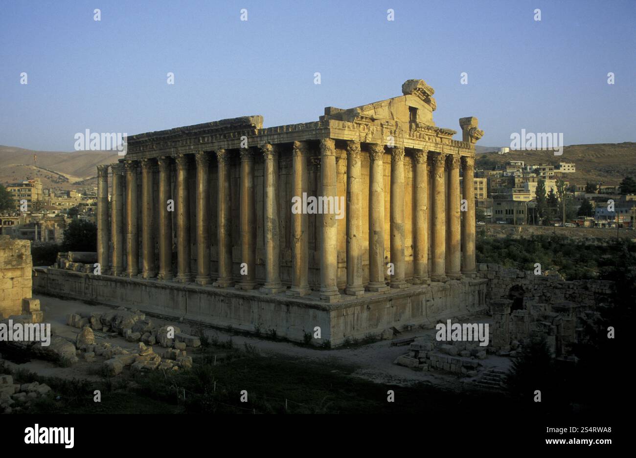 La ville temple de Baalbek dans l'est du Liban au moyen-Orient. ASIE LIBAN BAALBEK Banque D'Images