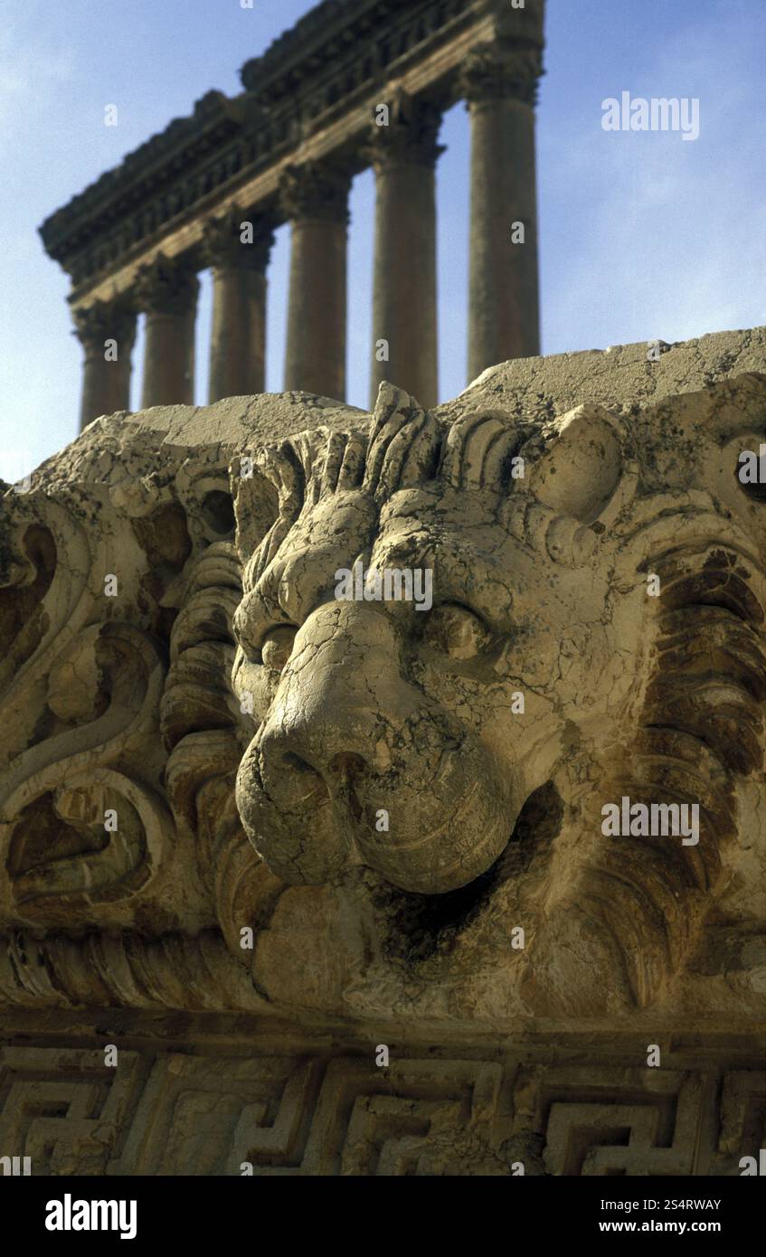 La ville temple de Baalbek dans l'est du Liban au moyen-Orient. ASIE LIBAN BAALBEK Banque D'Images