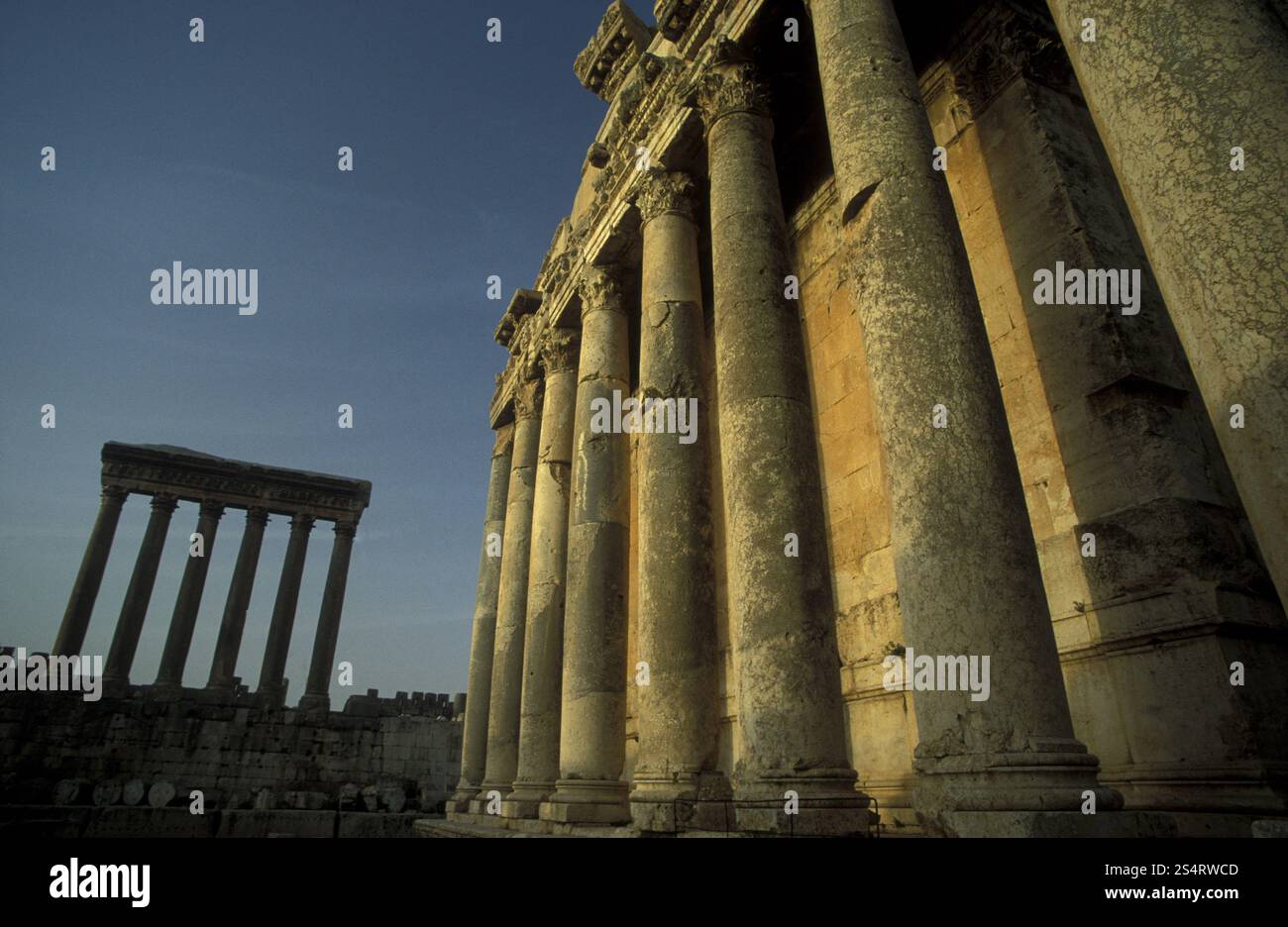 La ville temple de Baalbek dans l'est du Liban au moyen-Orient. ASIE LIBAN BAALBEK Banque D'Images