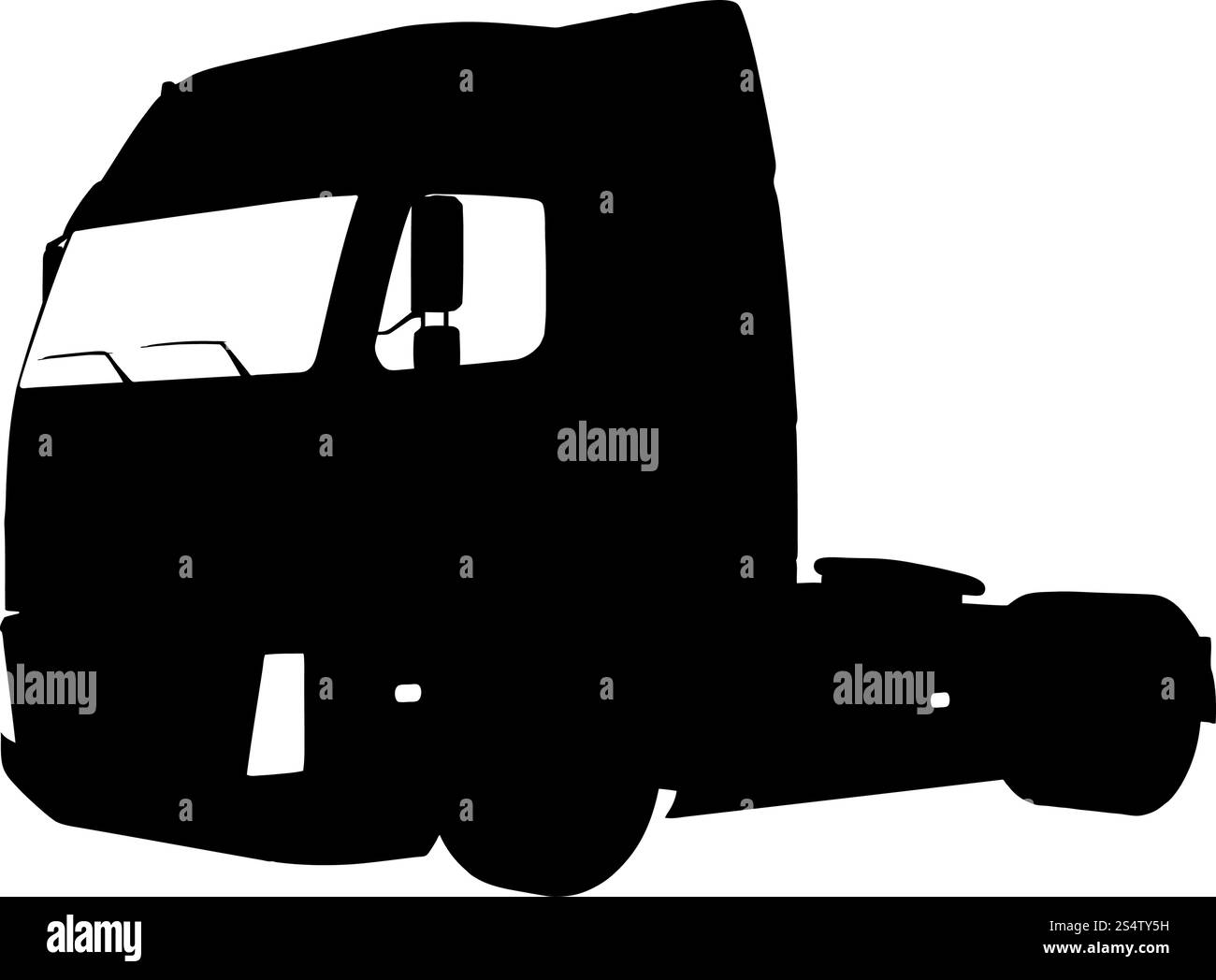 Silhouette du camion. Lissage extrêmement détaillé. Illustration vectorielle.. jeu de camions Illustration de Vecteur