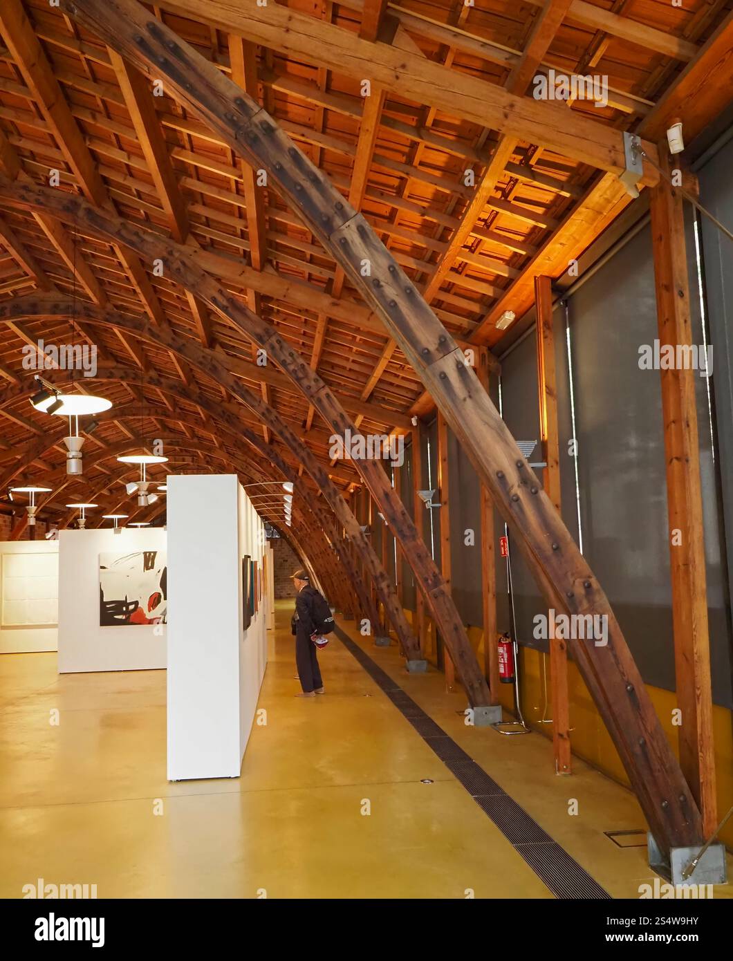 Intérieur du bâtiment Nau d'Antonio Gaudi Galerie d'art à Mataro , Maresme , Catalogne, Espagne, Europe Banque D'Images