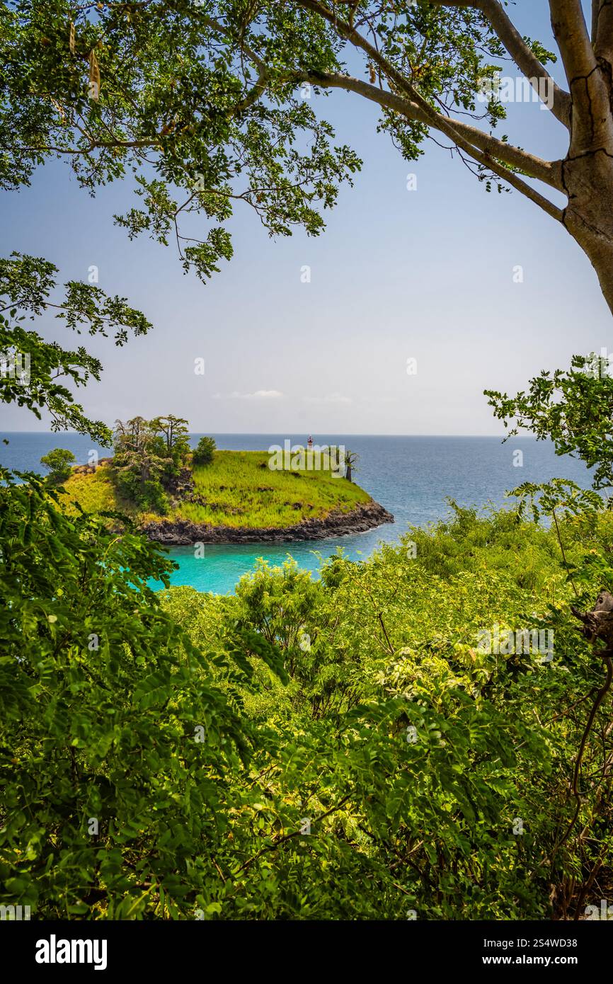 Lagoa Azul / Blue Lagoon à Sao Tomé e principe Banque D'Images