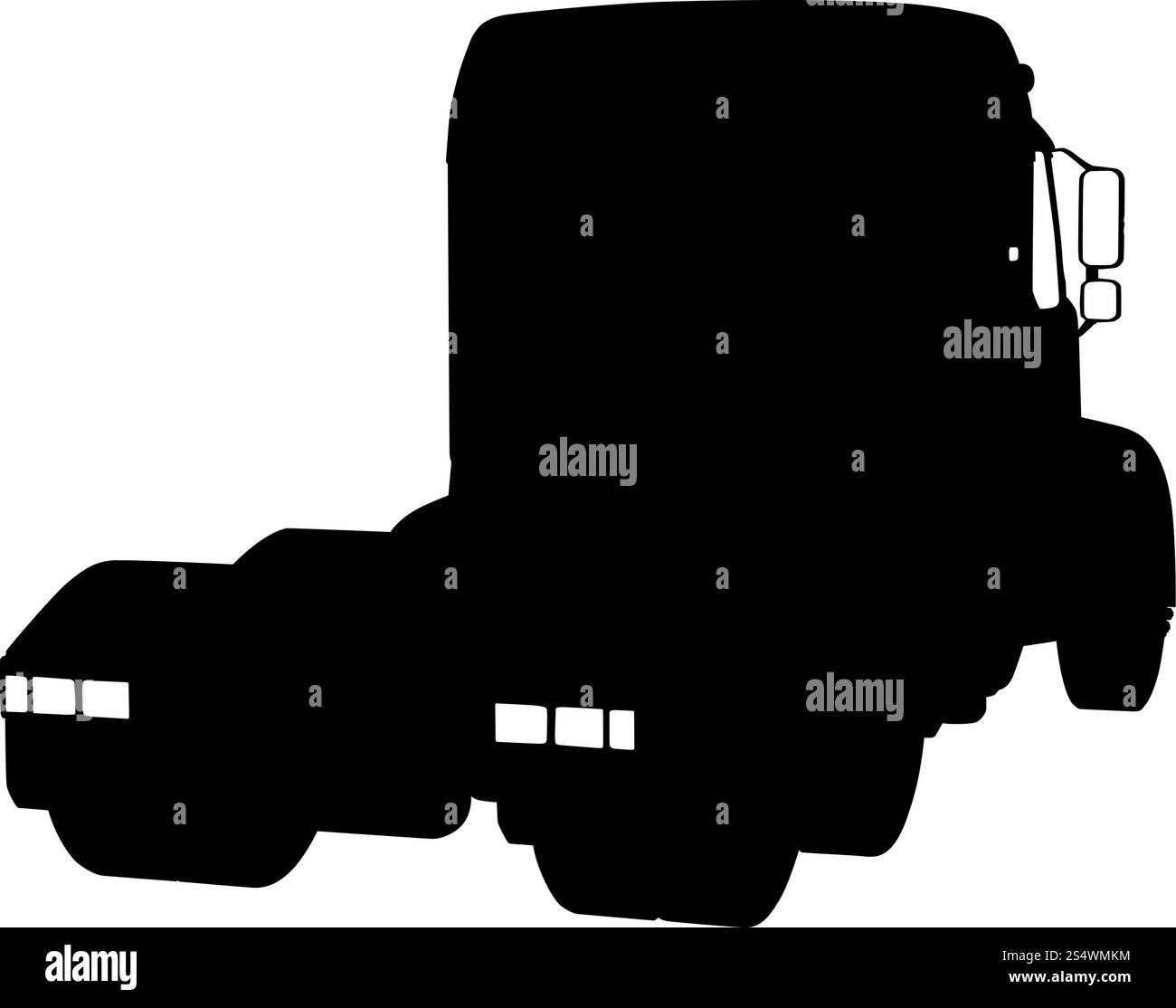 Silhouette du camion. Lissage extrêmement détaillé. Illustration vectorielle.. jeu de camions Illustration de Vecteur