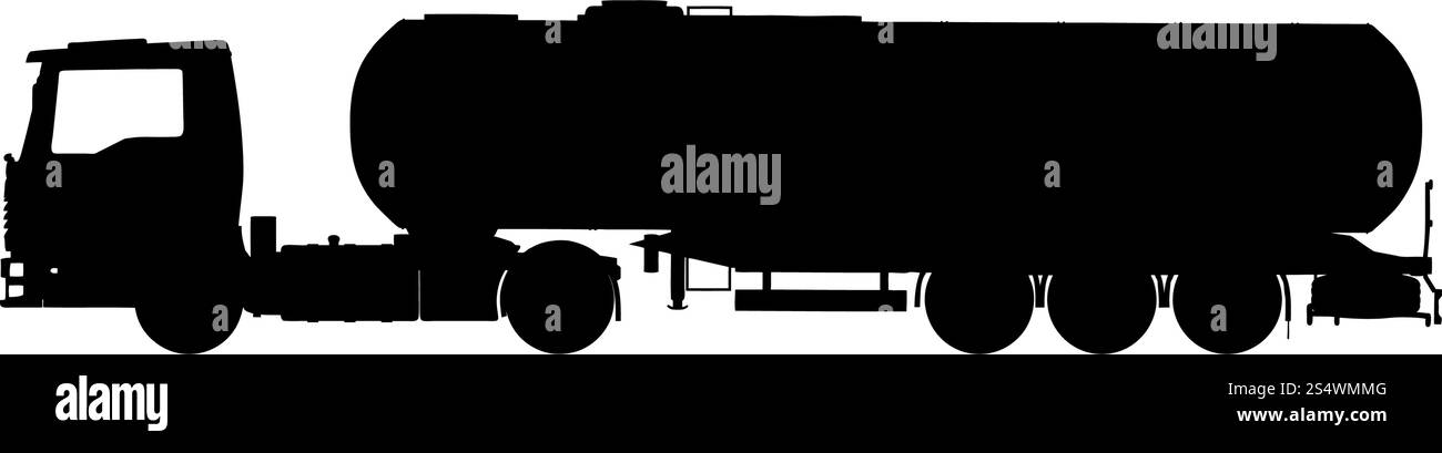 Silhouette du camion. Lissage extrêmement détaillé. Illustration vectorielle.. jeu de camions Illustration de Vecteur