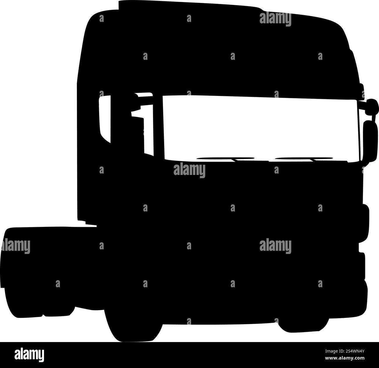 Silhouette du camion. Lissage extrêmement détaillé. Illustration vectorielle.. jeu de camions Illustration de Vecteur