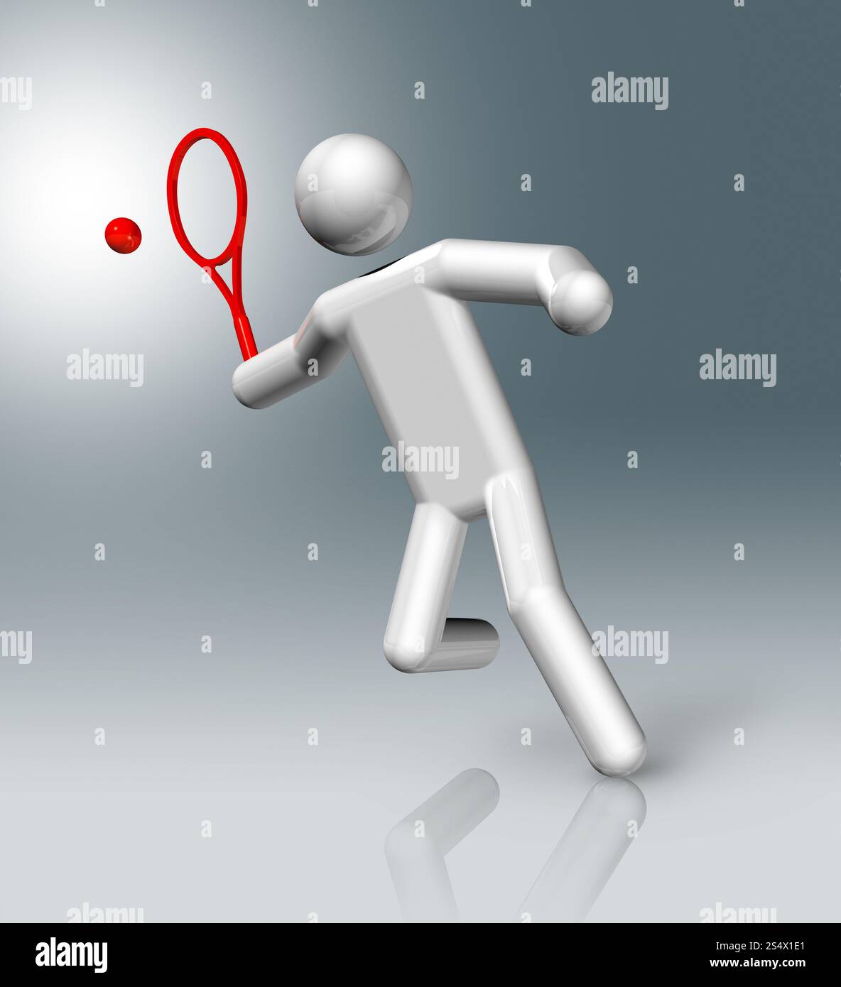 Trois dimensions, symbole des Jeux olympiques, tennis Banque D'Images