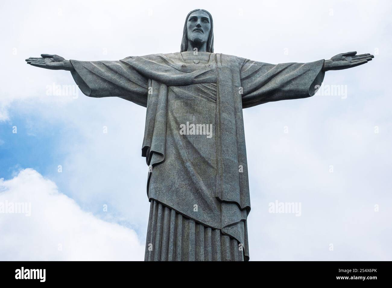 Statue du Christ Rédempteur sur le mont Corcovado, Rio de Janeiro, Brésil. Banque D'Images