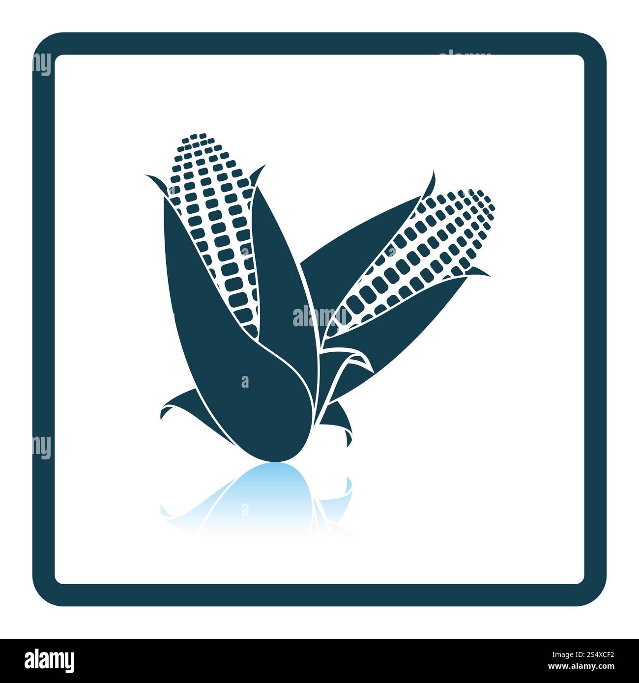 Icône de maïs. Conception à réflexion d'ombre. Banque D'Images