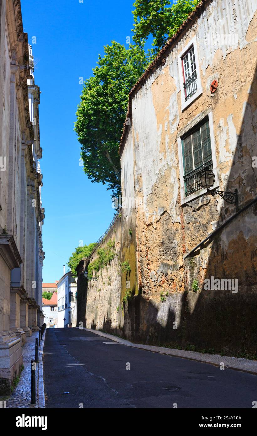 Rue de la ville de Lisbonne, Portugal summer view. Banque D'Images