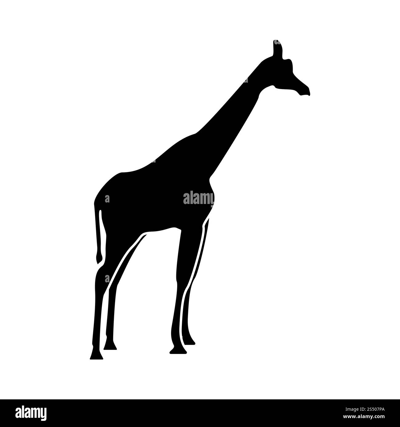 Girafe C'est icône noire. Style simple. Girafe C'est icône noire. Banque D'Images
