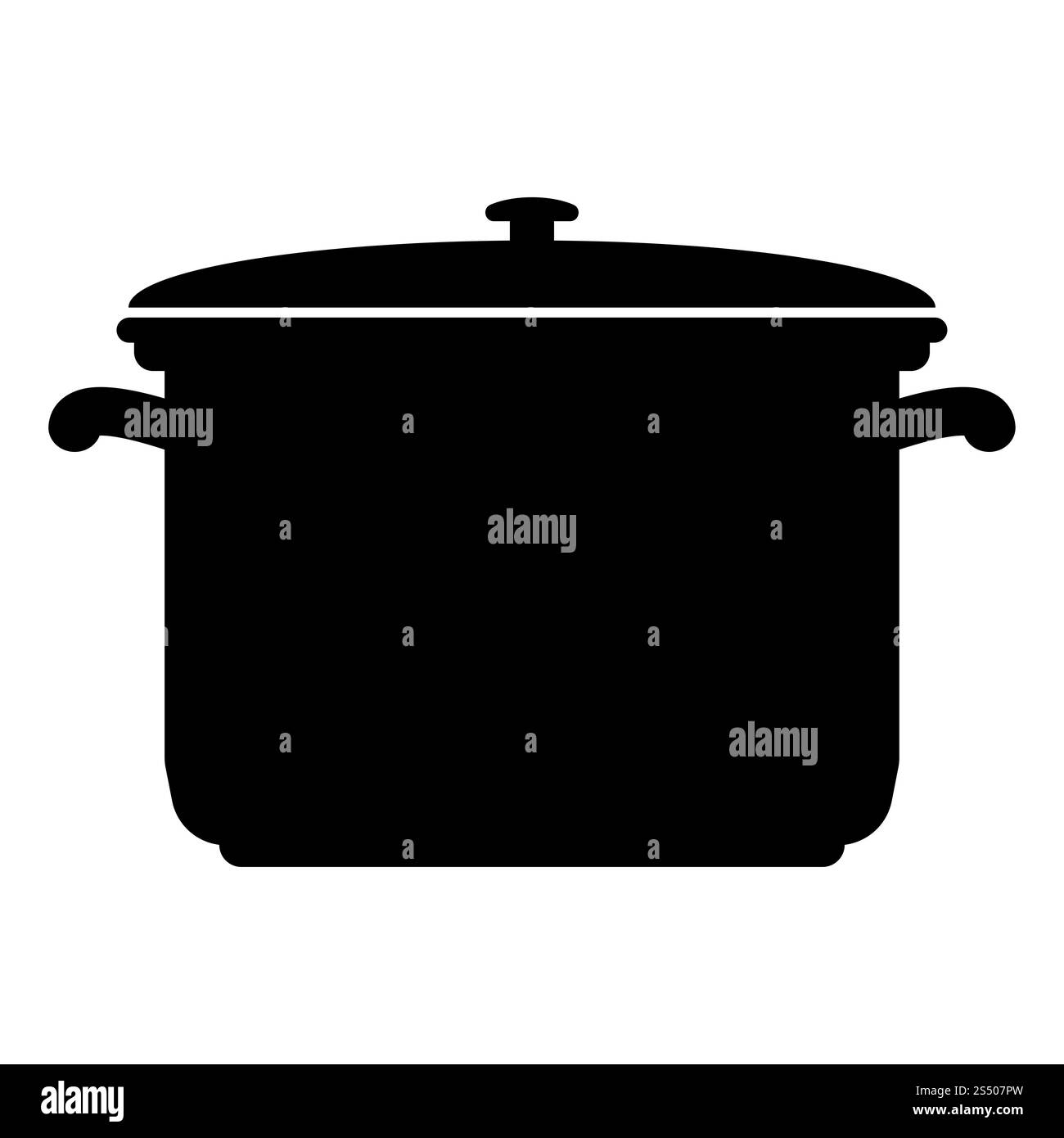 Casserole icône noire . Banque D'Images