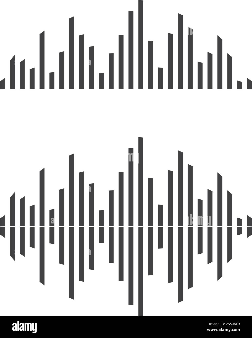 Illustration de l'onde sonore icône vecteur logo template Illustration de Vecteur