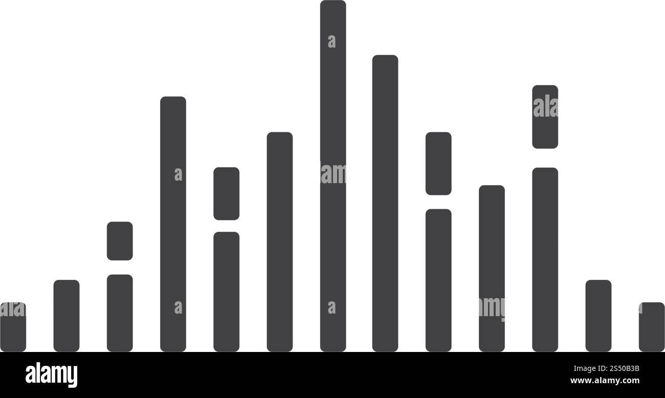 Illustration de l'onde sonore icône vecteur logo template Illustration de Vecteur