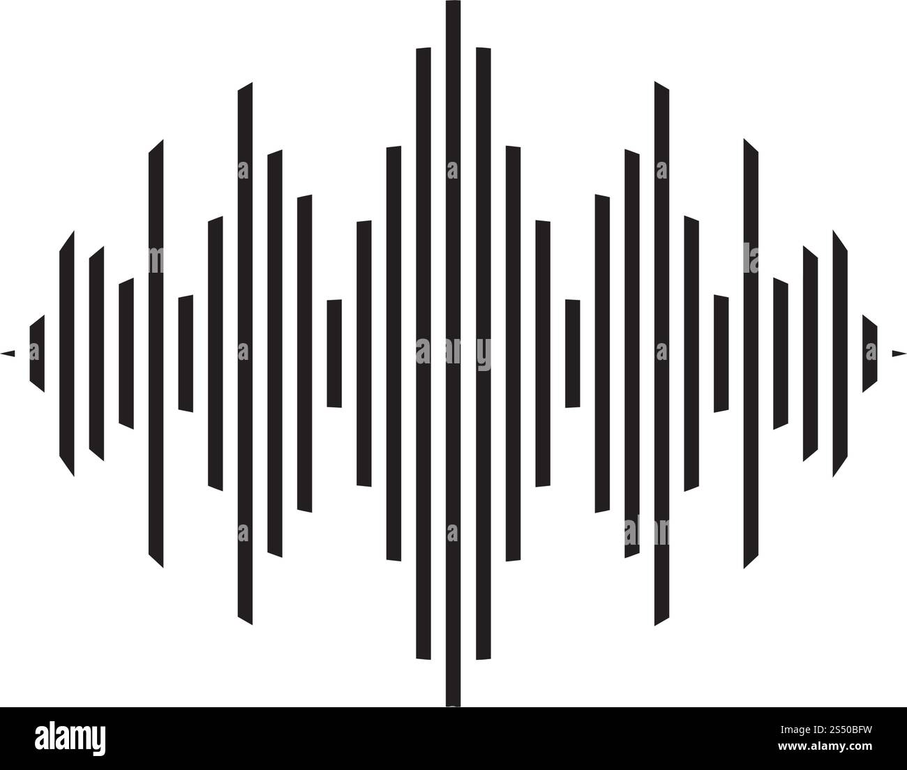 Illustration de l'onde sonore icône vecteur logo template Illustration de Vecteur