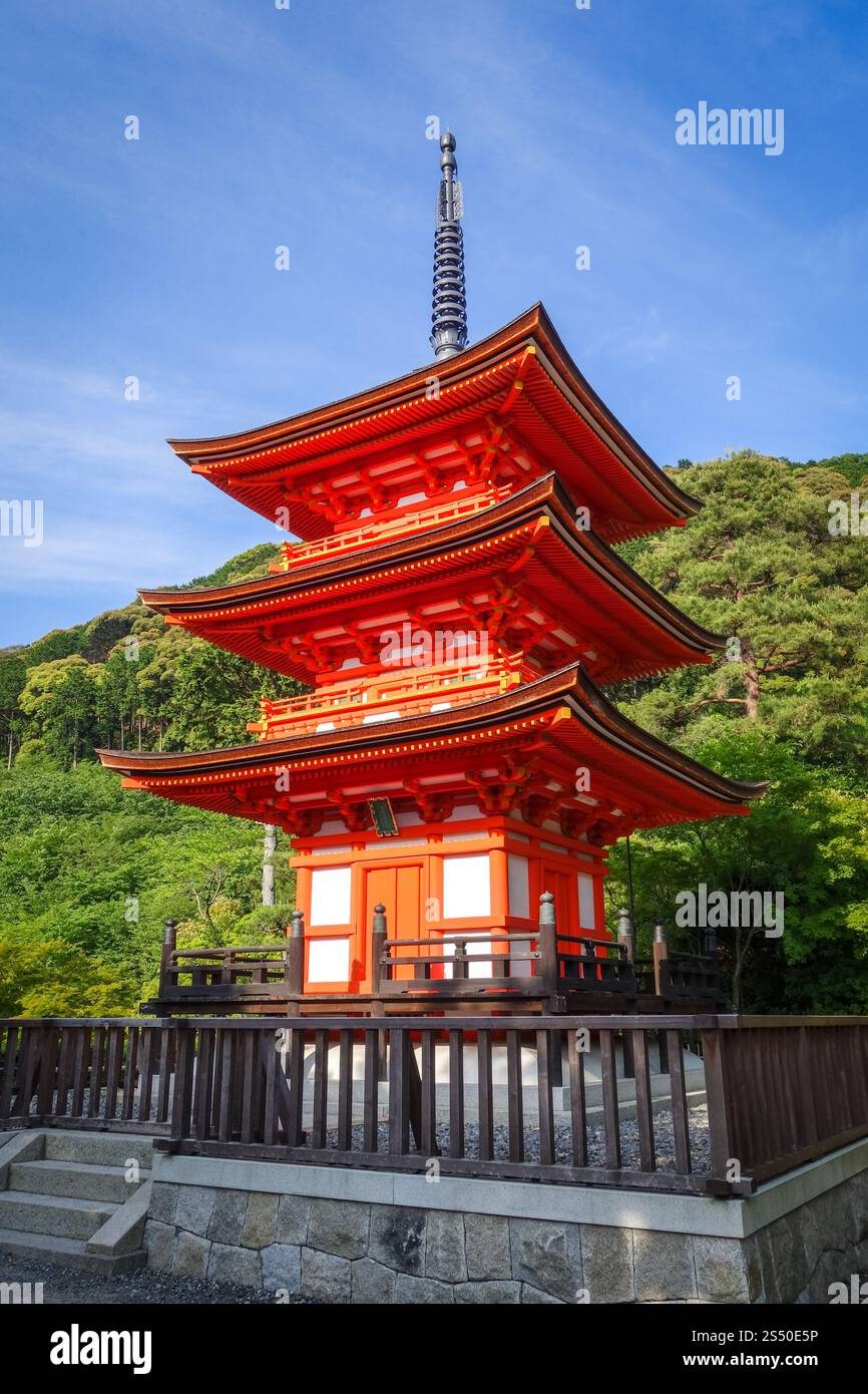 Pagode au temple kiyomizu-dera, Gion, Kyoto, Japon. Pagode au temple kiyomizu-dera, Kyoto, Japon Banque D'Images