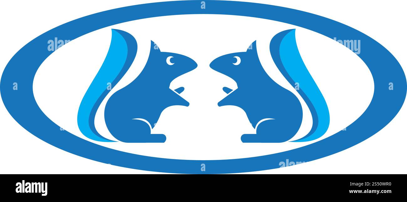 Conception de modèle de vecteur de logo écureuil Illustration de Vecteur