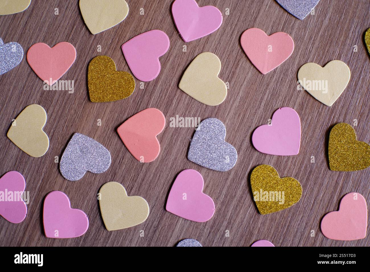 Valentines Day background avec coeurs rouges. copy space Banque D'Images