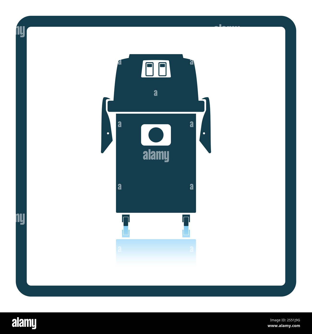 Icône de l'aspirateur. Reflet de l'ombre. Vector illustration. Banque D'Images