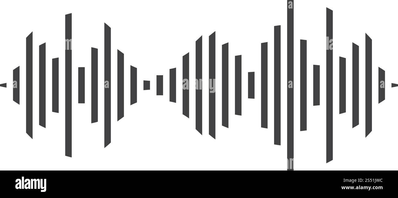 Illustration de l'onde sonore icône vecteur logo template Illustration de Vecteur