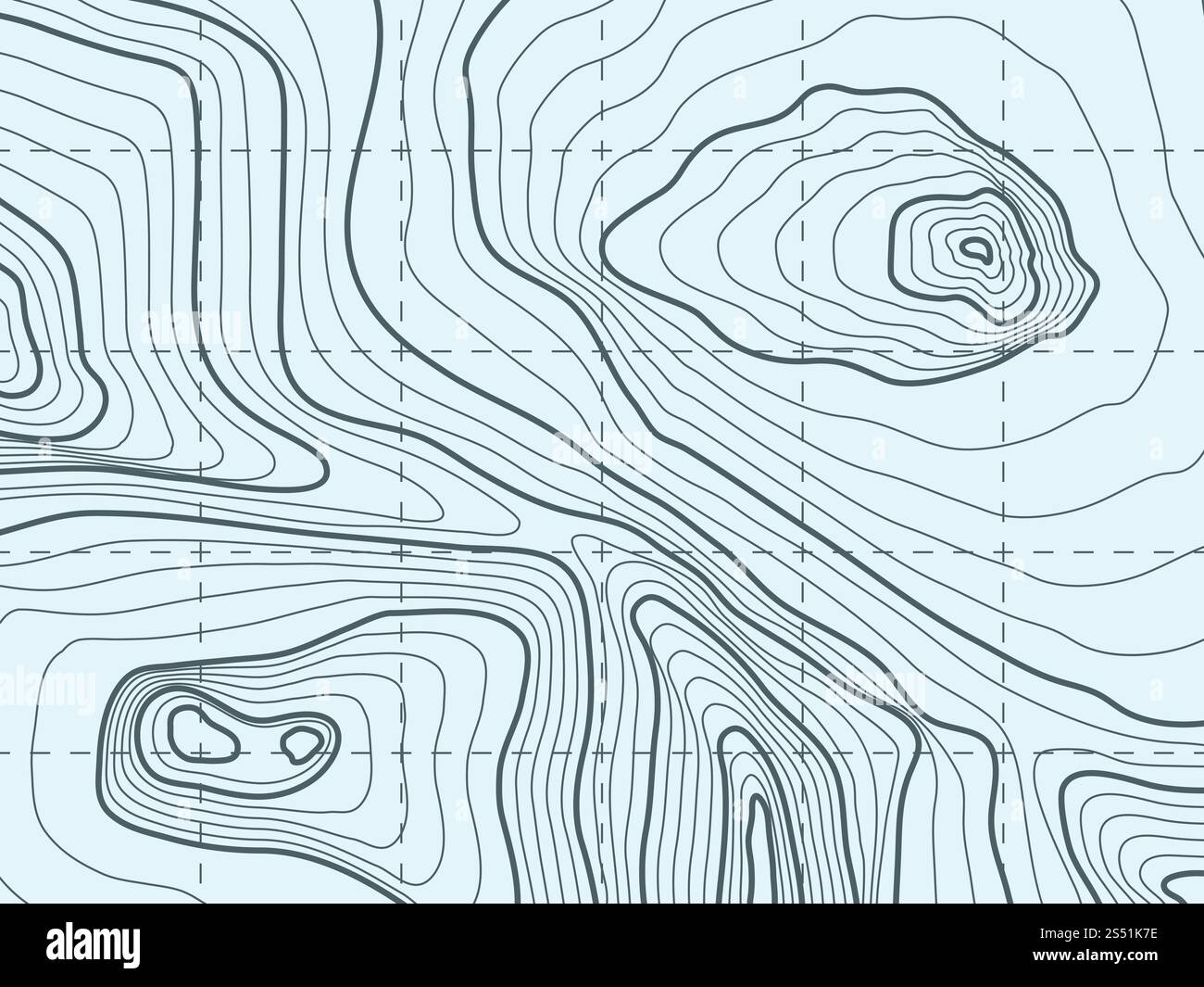 Contour topographique, carte vectorielle de ligne avec montagne. Illustration de relief topographique du terrain, cartographie géographique. Contour topographique, carte vectorielle de ligne avec montagne Illustration de Vecteur