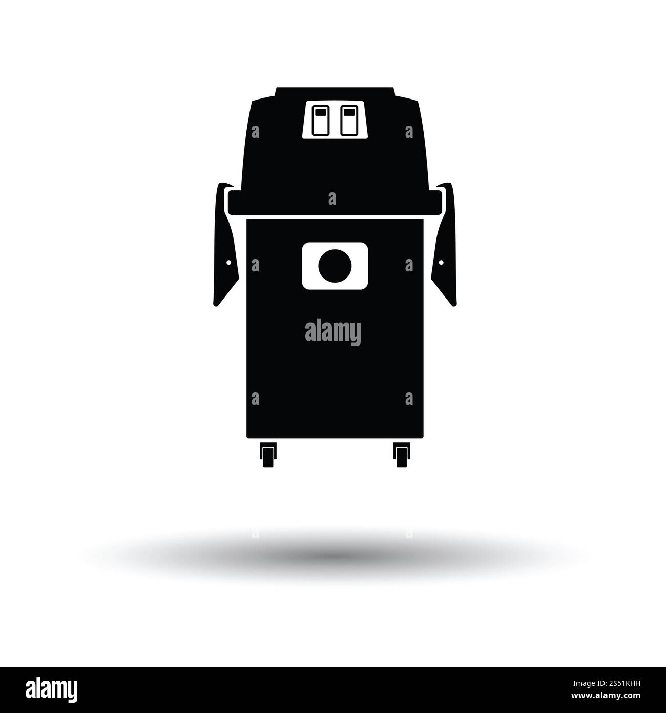 Icône de l'aspirateur. Fond blanc avec design de l'ombre. Vector illustration. Banque D'Images