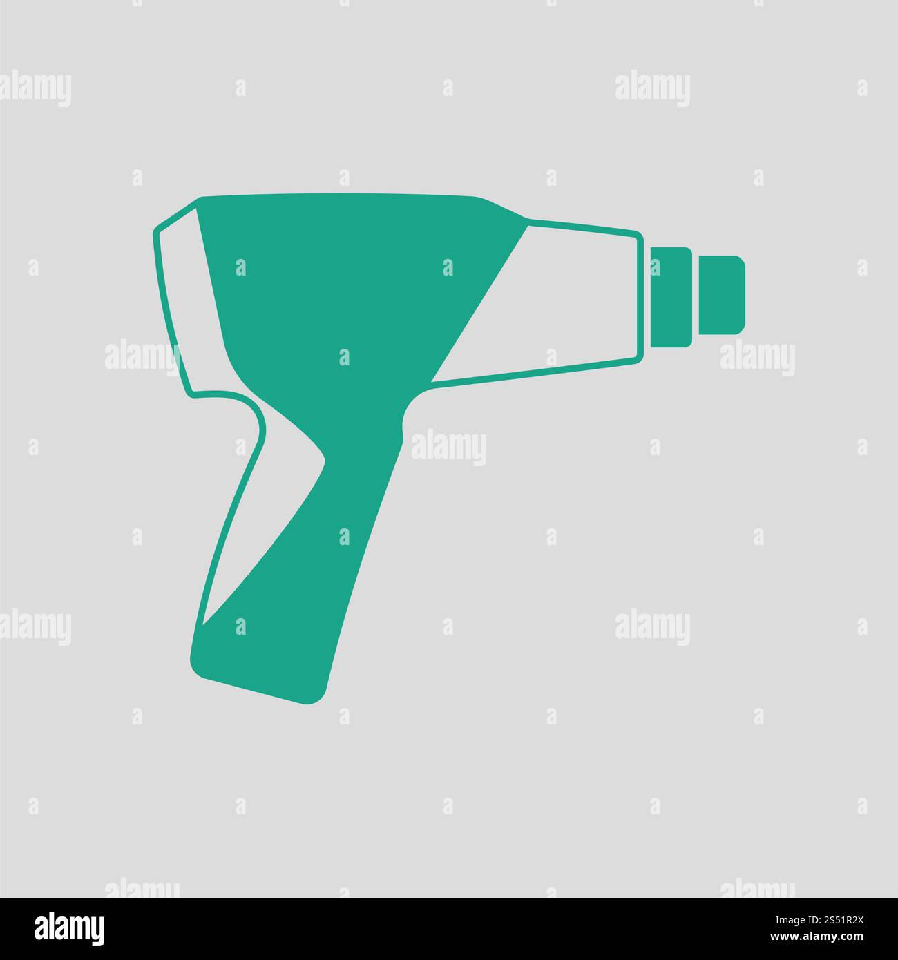 Séchoir industriel électrique icône. Avec fond gris vert. Vector illustration. Banque D'Images