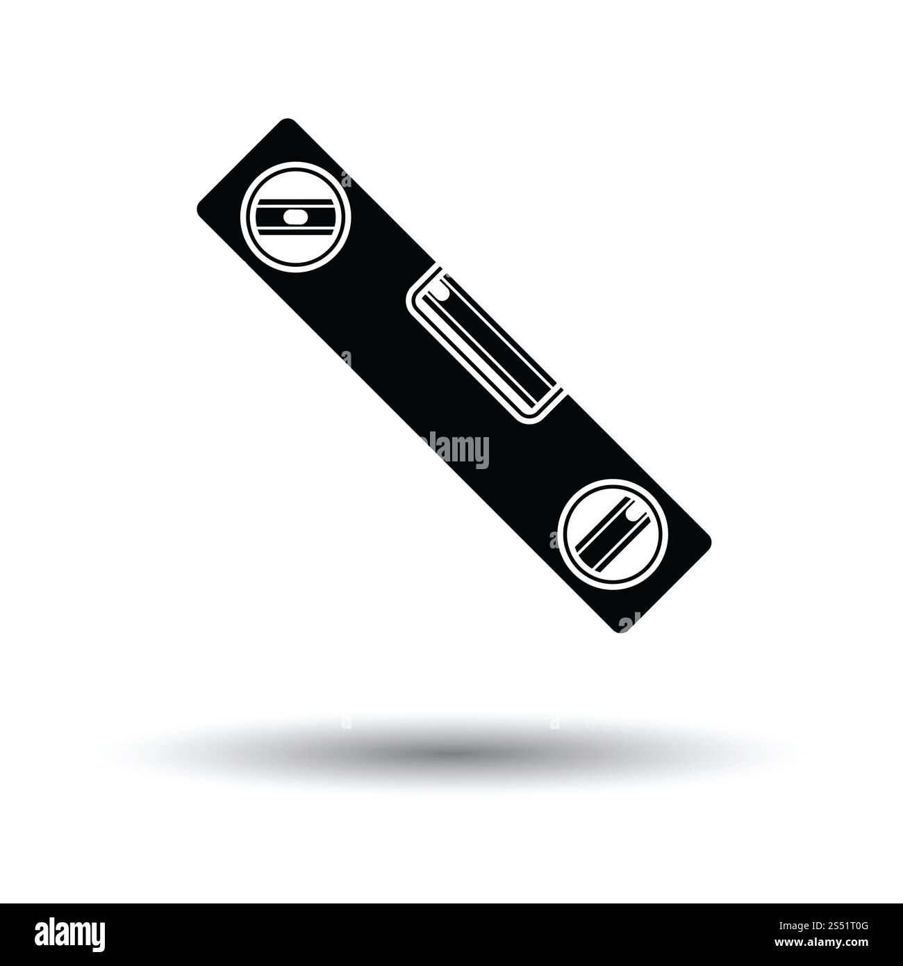 Icône de niveau de construction . Fond blanc avec design de l'ombre. Vector illustration. Banque D'Images