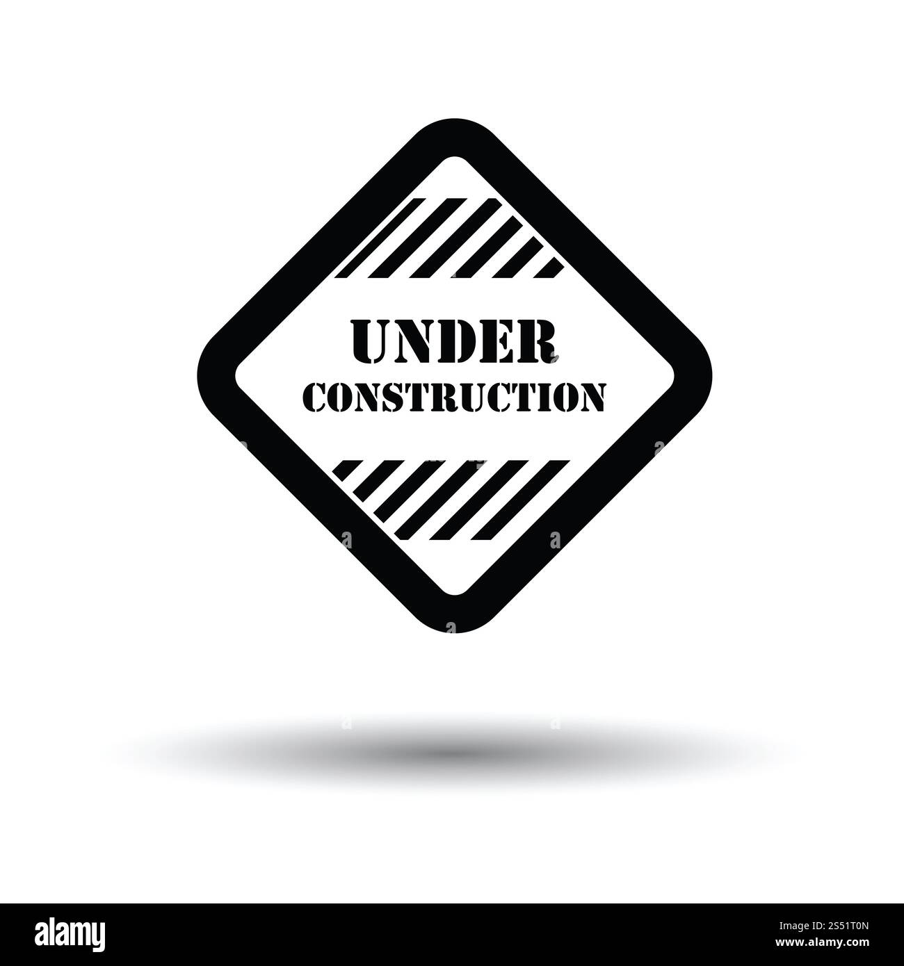 De l'icône en construction. Fond blanc avec design de l'ombre. Vector illustration. Banque D'Images