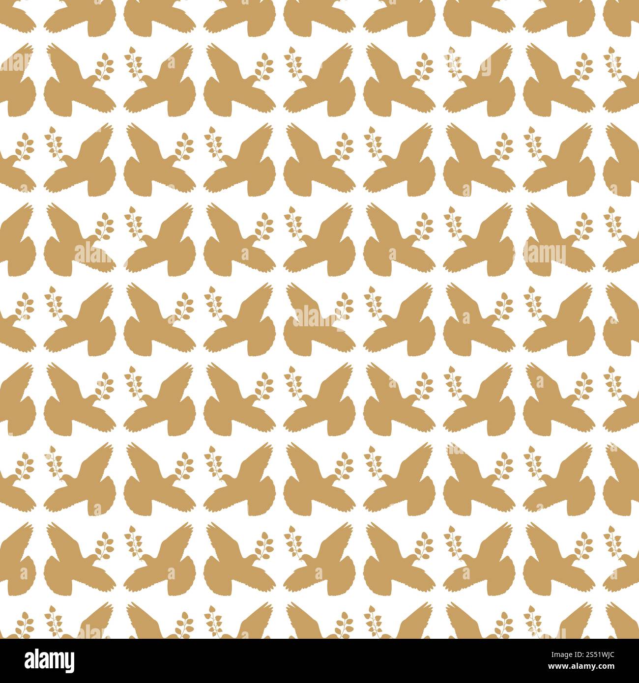 Motif ou fond sans couture Gold vintage Peace Colombe. Illustration vectorielle. Motif sans couture Gold vintage colombe de paix Illustration de Vecteur